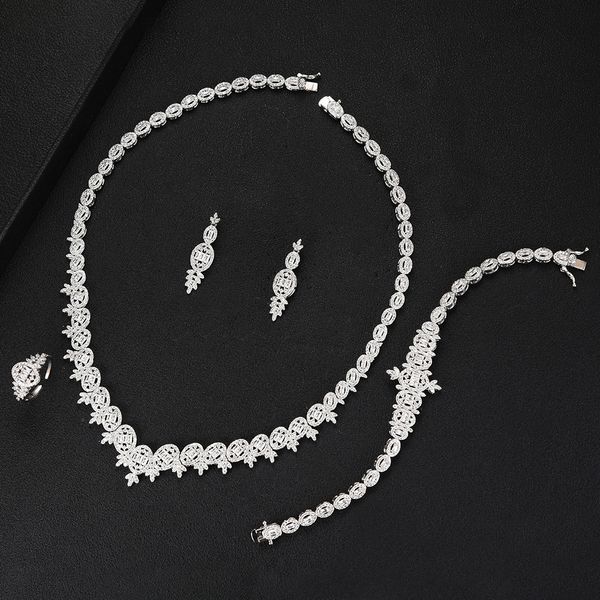 larrauri dubai italian 4 pcs necklace earrings bracelet ring for noble women bridal wedding party show jewelry sets 2019, Silver
larrauri dubai italian 4 pcs necklace earrings bracelet ring for noble women bridal wedding party show jewelry sets 2019, Silver