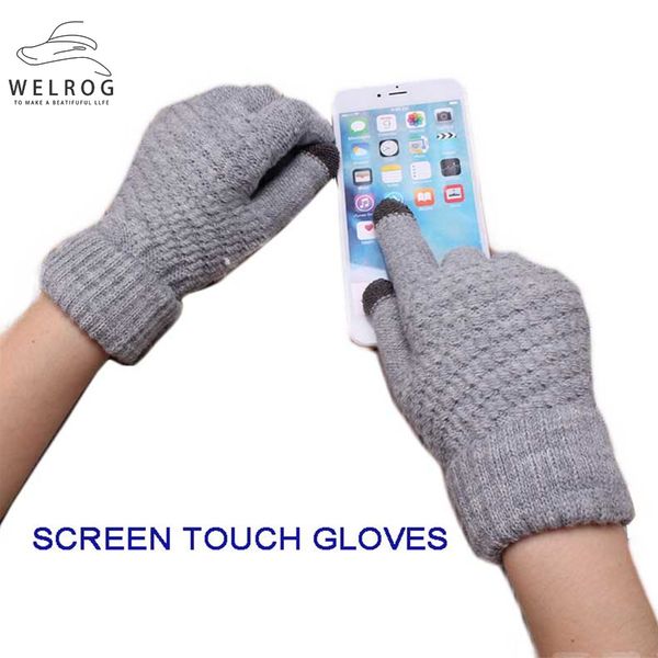 welrog winter touch screen gloves women men warm stretch knit mittens imitation wool full finger guantes female crochet thicken, Blue;gray
welrog winter touch screen gloves women men warm stretch knit mittens imitation wool full finger guantes female crochet thicken, Blue;gray