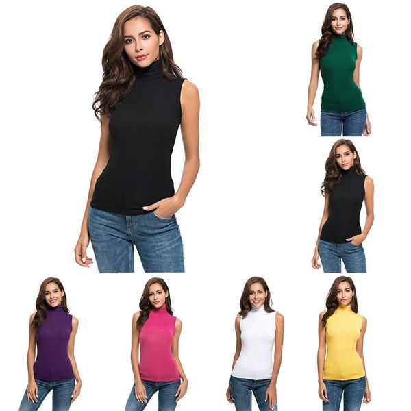 womens sleeveless solid sleeveless flexibility shaping slim fit turtleneck tee shirt top, White
womens sleeveless solid sleeveless flexibility shaping slim fit turtleneck tee shirt top, White