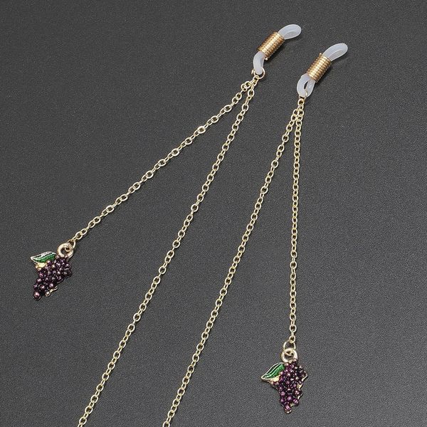 anti-slip popular metal pendant glasses rope golden fruit grape pendant handmade glasses chain, Blue
anti-slip popular metal pendant glasses rope golden fruit grape pendant handmade glasses chain, Blue