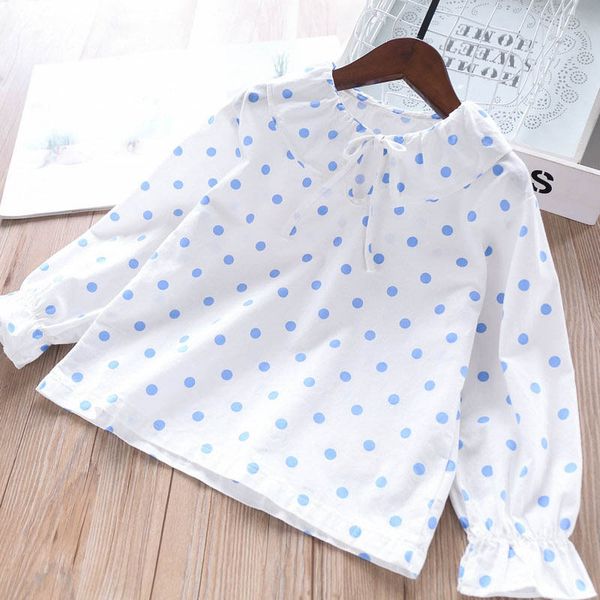 2020 spring girls peter pan collar dotted shirt childrenswear wholesale, White;black
2020 spring girls peter pan collar dotted shirt childrenswear wholesale, White;black