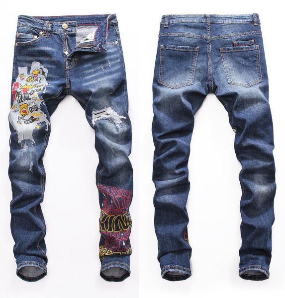 mens letters printed blue jeans fashion designer slim fit low waist biker denim pants hip hop trousers nj8093
mens letters printed blue jeans fashion designer slim fit low waist biker denim pants hip hop trousers nj8093