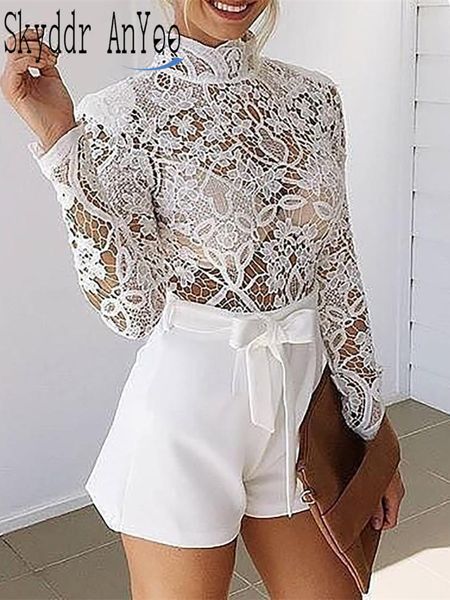 women summer one piece white jumpsuit hollow out lace shorts bodysuit long sleeve casual female romper 2019 woman clothes, Black;white
women summer one piece white jumpsuit hollow out lace shorts bodysuit long sleeve casual female romper 2019 woman clothes, Black;white