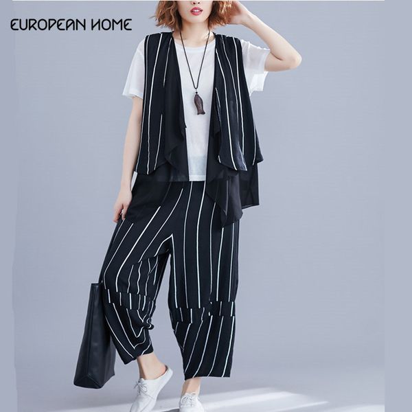 women's two piece pants 2021 spring and summer 3 women set fashion plus size l`3xl vest t-shirt seven points wide leg suit, White
women's two piece pants 2021 spring and summer 3 women set fashion plus size l`3xl vest t-shirt seven points wide leg suit, White