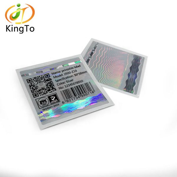 High-end Durable Hologram Sticker With Barcode And Qr Code