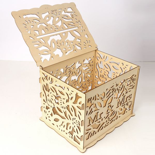 diy wooden wedding card box with lock card sign rustic hollow gift card holder reception wedding anniversary party decoration
diy wooden wedding card box with lock card sign rustic hollow gift card holder reception wedding anniversary party decoration