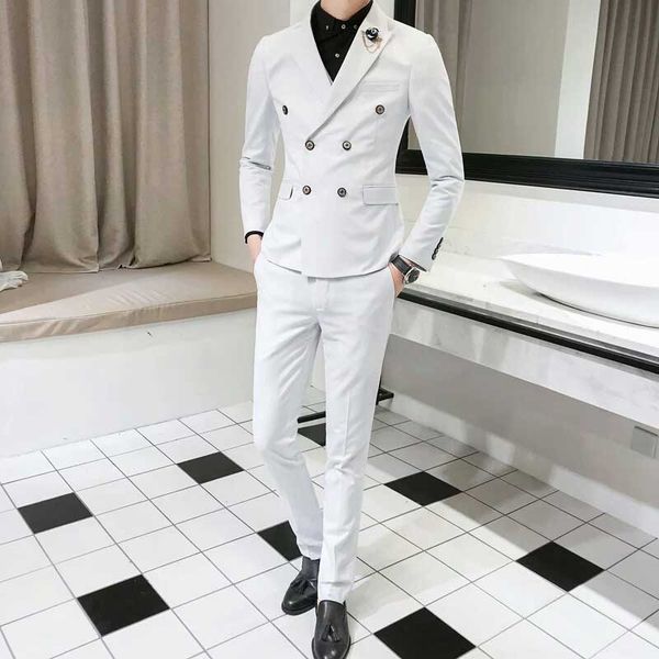white men suits for wedding groom tuxedo latest design prom party costume homme 2piece coat pants slim fit terno masculino trajes de hombre, Black;gray
white men suits for wedding groom tuxedo latest design prom party costume homme 2piece coat pants slim fit terno masculino trajes de hombre, Black;gray