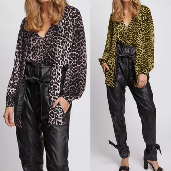 2020 stylish celmia spring shirts vintage leopard print long sleeve blouses bow tie elegant casual ladies loose party, White
2020 stylish celmia spring shirts vintage leopard print long sleeve blouses bow tie elegant casual ladies loose party, White