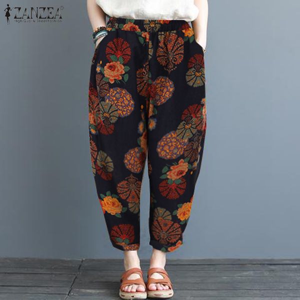plus size women's printed trousers zanzea 2020 vintage harem pants spring casual elastic high waist long pantalon palazzo turnip, Black;white
plus size women's printed trousers zanzea 2020 vintage harem pants spring casual elastic high waist long pantalon palazzo turnip, Black;white