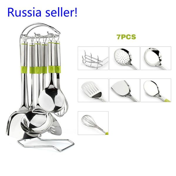 россия 7pcs термостойкая кухня посуда лопата суп ложка набор готовит инструменты посуду из нержавеющей стали шпателя с rack
россия 7pcs термостойкая кухня посуда лопата суп ложка набор готовит инструменты посуду из нержавеющей стали шпателя с rack