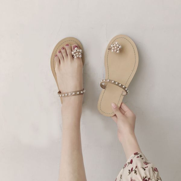 toe slippers female summer casual wear 2020 new pearl tide net red flat bottom fashion wild beach shoes, Black
toe slippers female summer casual wear 2020 new pearl tide net red flat bottom fashion wild beach shoes, Black