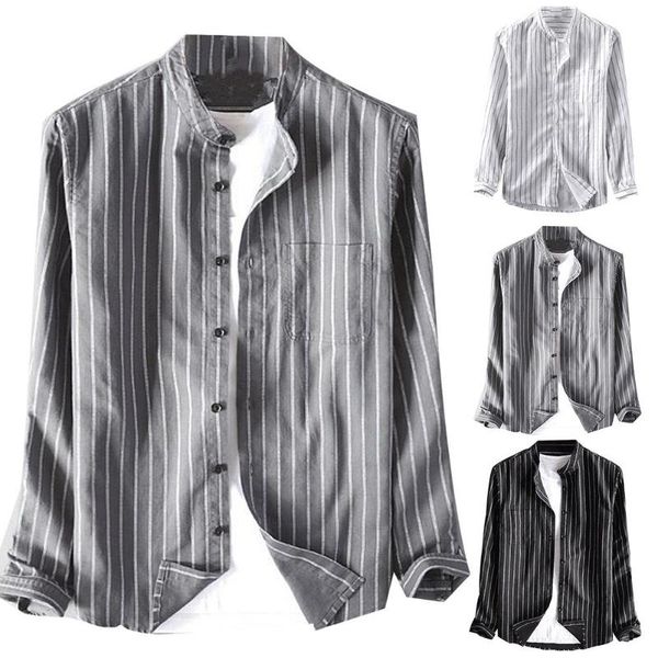 men's contrast vertical striped dress shirts high-quality comfortable cotton long sleeve slim-fit smart casual button-down, White;black
men's contrast vertical striped dress shirts high-quality comfortable cotton long sleeve slim-fit smart casual button-down, White;black