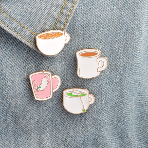 europe and the united states foreign trade explosions jewelry japanese personality coffee cup green tea cup cat drop oil cartoon brooch pin, Gray
europe and the united states foreign trade explosions jewelry japanese personality coffee cup green tea cup cat drop oil cartoon brooch pin, Gray