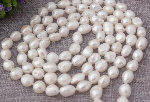 other natural 12-13mm white baroque freshwater pearl necklace 127cm, Silver
other natural 12-13mm white baroque freshwater pearl necklace 127cm, Silver