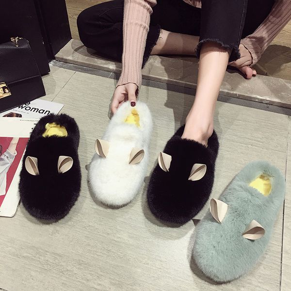 fur shoes slippers flat slides low winter footwear fashion butterfly-knot slipers women flock plush luxury 2019 hoof heels, Black
fur shoes slippers flat slides low winter footwear fashion butterfly-knot slipers women flock plush luxury 2019 hoof heels, Black