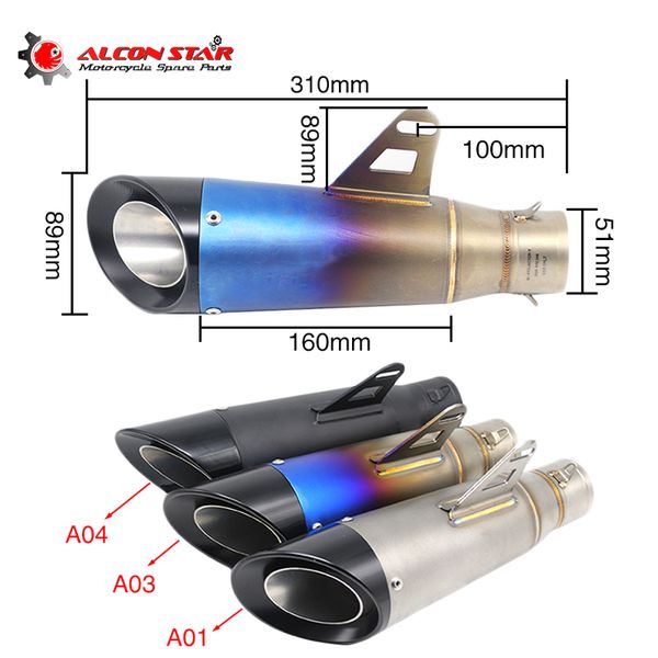 alconstar 51mm sc modified motorcycle exhaust escape modified gp marking muffler moto for trk502 gsr 600/750
alconstar 51mm sc modified motorcycle exhaust escape modified gp marking muffler moto for trk502 gsr 600/750