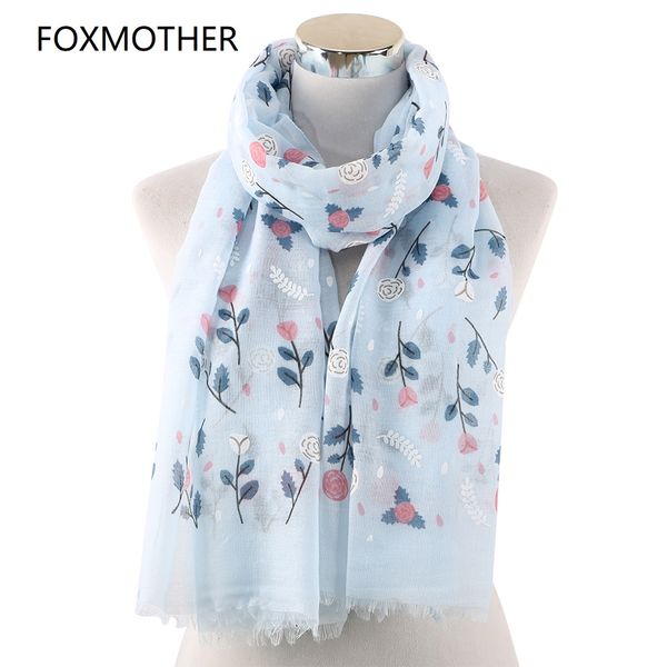 foxmother new spring floral scarfs echarpes foulards femme pink sky blue white color flower scarves women fashion 2019, Blue;gray
foxmother new spring floral scarfs echarpes foulards femme pink sky blue white color flower scarves women fashion 2019, Blue;gray