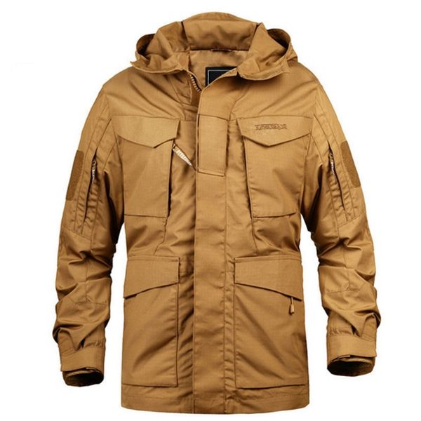 men's windbreaker hoodie field jacket outwear casaco masculino camouflage jackets male clothing us army tactical coat, Black;brown
men's windbreaker hoodie field jacket outwear casaco masculino camouflage jackets male clothing us army tactical coat, Black;brown