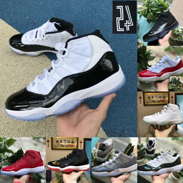 11s new bred black red 11 men women basketball shoes concord 45 platinumv1s7