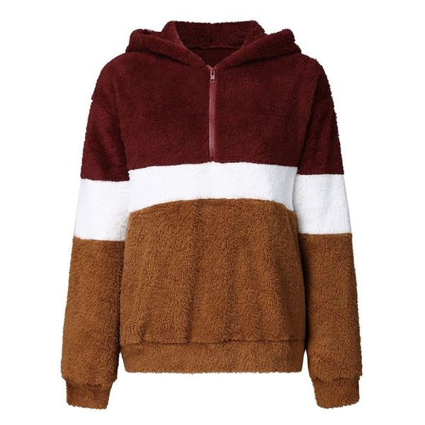 loose with pocket women hoodie daily artificial fleece striped patchwork fluffy fashion warm outwear long sleeves casual winter, Black
loose with pocket women hoodie daily artificial fleece striped patchwork fluffy fashion warm outwear long sleeves casual winter, Black