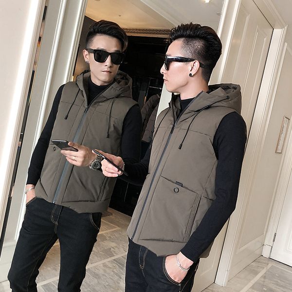 winter men's cotton-padded vest coat casual thick warm waistcoat hooded zip up black brown gray size m-4xl u35, Black;white
winter men's cotton-padded vest coat casual thick warm waistcoat hooded zip up black brown gray size m-4xl u35, Black;white