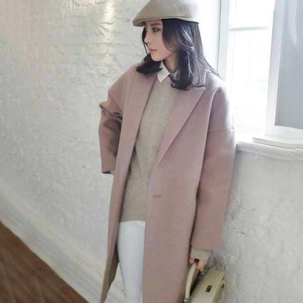 thick warm women solid long coat long sleeve turn-down collar outwear casual autumn winter elegant button overcoat, Black
thick warm women solid long coat long sleeve turn-down collar outwear casual autumn winter elegant button overcoat, Black