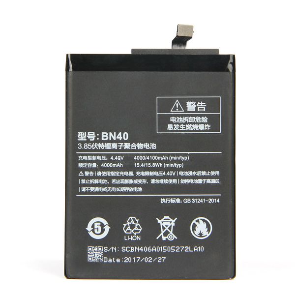 4000mah bn40 lithium ion battery replacement phone for redmi 4 pro prime 3g ram 32g rom edition redrice4
4000mah bn40 lithium ion battery replacement phone for redmi 4 pro prime 3g ram 32g rom edition redrice4