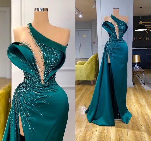 ruched satin one shoulder sequined evening gowns 2020 illusion high split backless prom dress sweep train party formal wear al5501, Black;red
ruched satin one shoulder sequined evening gowns 2020 illusion high split backless prom dress sweep train party formal wear al5501, Black;red