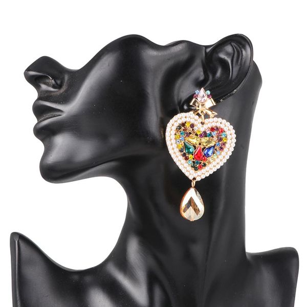 fashion chirstmas decor earrings rhinestone faux pearl heart waterdrop pendant women statement stud earrings, Silver
fashion chirstmas decor earrings rhinestone faux pearl heart waterdrop pendant women statement stud earrings, Silver
