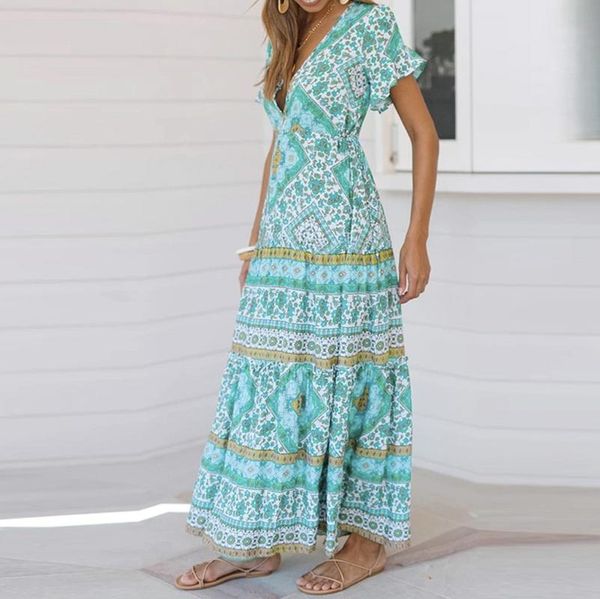 casual dresses spring summer boho style print long v-neck dress bohemian ankle-length a-line vacation elegant women clothes, Black;gray
casual dresses spring summer boho style print long v-neck dress bohemian ankle-length a-line vacation elegant women clothes, Black;gray