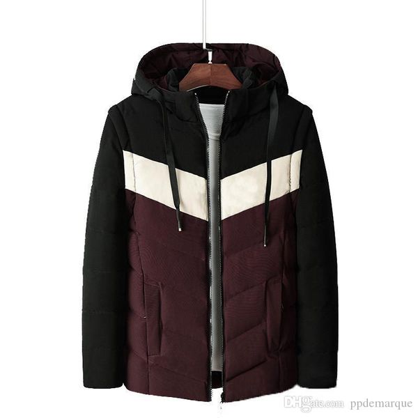 winter men down coats thick long sleeve hooded men outerwear fashion loose striped printed male clothing, Black
winter men down coats thick long sleeve hooded men outerwear fashion loose striped printed male clothing, Black