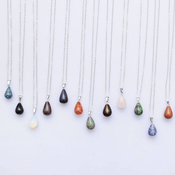qimoshi water drop natural stone crystal pendant men and women energy cure christmas gift necklace12pcs, Silver
qimoshi water drop natural stone crystal pendant men and women energy cure christmas gift necklace12pcs, Silver