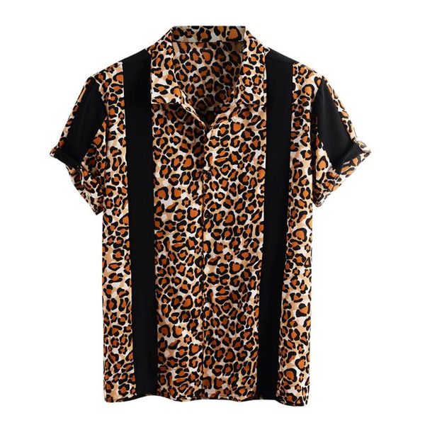 loose leopard printed shirts for men turn down collar short sleeve men's shirt fashion casual single breasted shirt men chemise, White;black
loose leopard printed shirts for men turn down collar short sleeve men's shirt fashion casual single breasted shirt men chemise, White;black