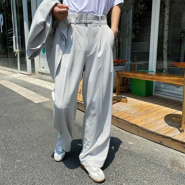 men casual straight wide leg suit pant style streetwear belt pants long trousers vintage fashion japan korea male polyester flat, Black
men casual straight wide leg suit pant style streetwear belt pants long trousers vintage fashion japan korea male polyester flat, Black