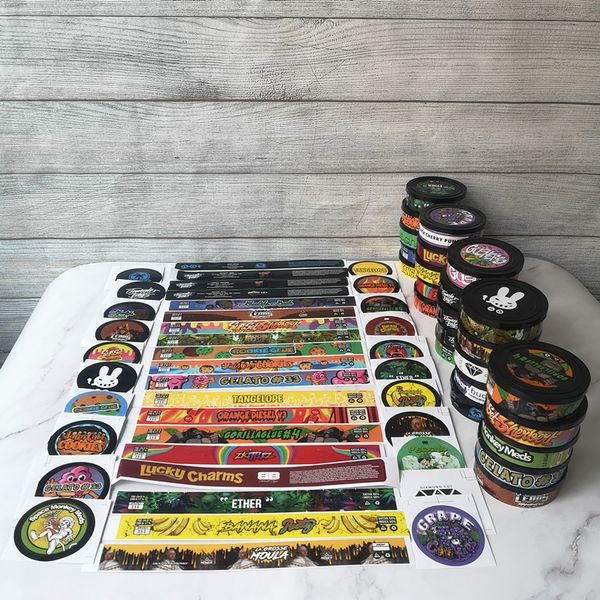 25 flavors tin cans sticker suitable for 3.5 gram tin can 73.3*24mm tuna tin dry herb flower container with flavor stickers
25 flavors tin cans sticker suitable for 3.5 gram tin can 73.3*24mm tuna tin dry herb flower container with flavor stickers