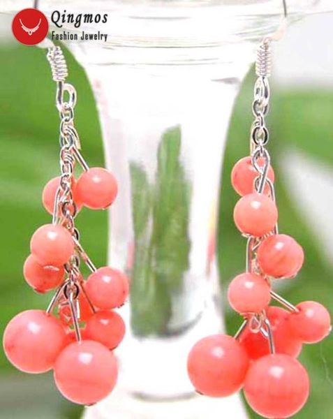 qingmos pink stone earrings for women with round 3-6mm natural grape pink coral earring dangle earring jewelry silver s925 hook
qingmos pink stone earrings for women with round 3-6mm natural grape pink coral earring dangle earring jewelry silver s925 hook