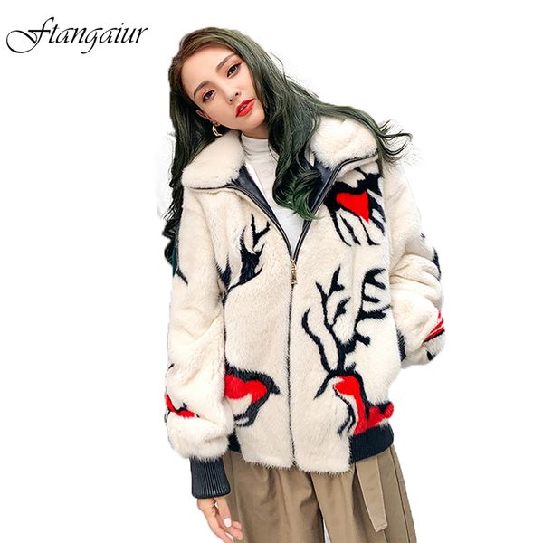 ftangaiur 2019 winter import velvet coat with hood print cartoon pattern mink coat women's short real coats, Black
ftangaiur 2019 winter import velvet coat with hood print cartoon pattern mink coat women's short real coats, Black