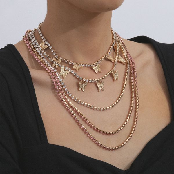statment multi layer chain necklace rhinestone choker jewelry for women cute new arrival butterfly pendant necklace gold, Silver
statment multi layer chain necklace rhinestone choker jewelry for women cute new arrival butterfly pendant necklace gold, Silver