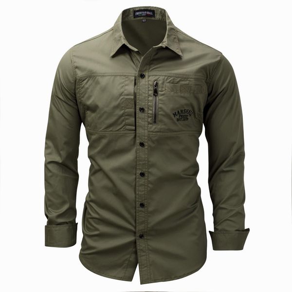 new mens military long sleeve shirts multi-pocket cargo slim fit shirts khaki shirts for men, White;black
new mens military long sleeve shirts multi-pocket cargo slim fit shirts khaki shirts for men, White;black