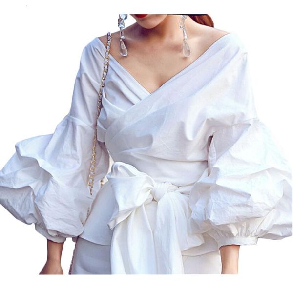 xs-3xl summer blouses women black fashion v neck puff sleeve women's big bow blouse tie shirt long sleeve ladies shirts, White
xs-3xl summer blouses women black fashion v neck puff sleeve women's big bow blouse tie shirt long sleeve ladies shirts, White