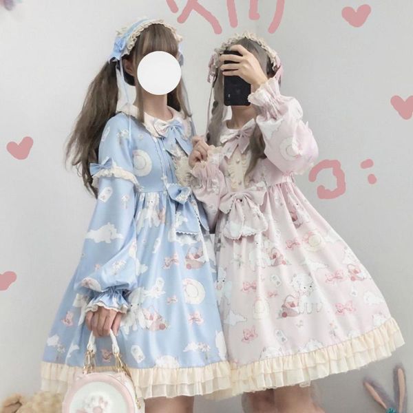 gothic retro long sleeve print lolita op dress lolita light sweet lo soft girl lamb long sleeve op full dress, Blue
gothic retro long sleeve print lolita op dress lolita light sweet lo soft girl lamb long sleeve op full dress, Blue