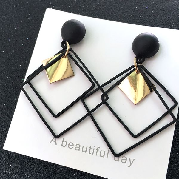 fashion black metal square drop earrings for women geometry square earring simple style earring jewelry de38, Silver
fashion black metal square drop earrings for women geometry square earring simple style earring jewelry de38, Silver