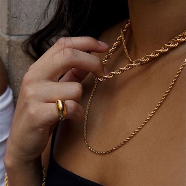 aomu 2020 new 12 size gold color metal heavy twisted chain necklaces chunky wide thin necklace for women minimalist punk jewelry, Silver
aomu 2020 new 12 size gold color metal heavy twisted chain necklaces chunky wide thin necklace for women minimalist punk jewelry, Silver
