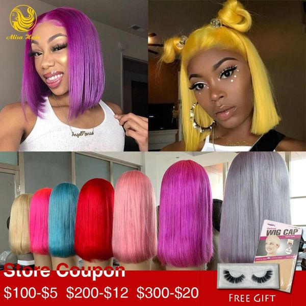 alisa hair color bob wig 13*4 lace front human hair wigs silver gray blue orange red green transparent lace wigs for black women, Black;brown
alisa hair color bob wig 13*4 lace front human hair wigs silver gray blue orange red green transparent lace wigs for black women, Black;brown
