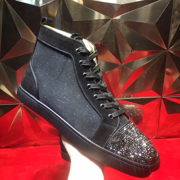 fashion designer red bottom shoe studded spikes luxury shoes for men women shoes party wedding crystal leather sneakers brand casual shoes, Black
fashion designer red bottom shoe studded spikes luxury shoes for men women shoes party wedding crystal leather sneakers brand casual shoes, Black
