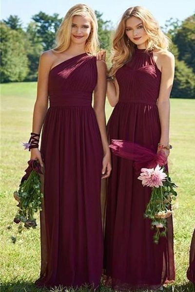 new burgundy bridesmaid dresses a line sleeveless floor length mixed styles wedding party dresses summer boho maid of honor gowns, White;pink
new burgundy bridesmaid dresses a line sleeveless floor length mixed styles wedding party dresses summer boho maid of honor gowns, White;pink