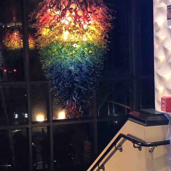 european gradually color l hand blown glass ceiling lamp big villa stained glass chandelier lights
european gradually color l hand blown glass ceiling lamp big villa stained glass chandelier lights
