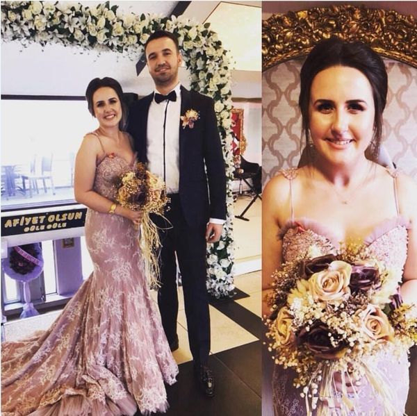 Spring Style Mermaid Wedding Dresses With Spaghetti Straps Custom Made Country Bridal Gowns Beach Wear Lace Wedding Dress Cheap
Spring Style Mermaid Wedding Dresses With Spaghetti Straps Custom Made Country Bridal Gowns Beach Wear Lace Wedding Dress Cheap