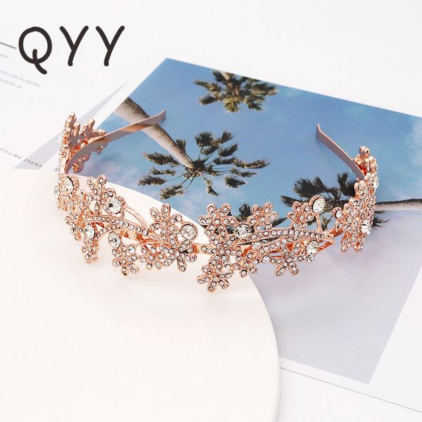 qyy wedding crown for bridal headpiece fashion female tide korean jewelry bride tiara wedding hair accessories, Golden;white
qyy wedding crown for bridal headpiece fashion female tide korean jewelry bride tiara wedding hair accessories, Golden;white