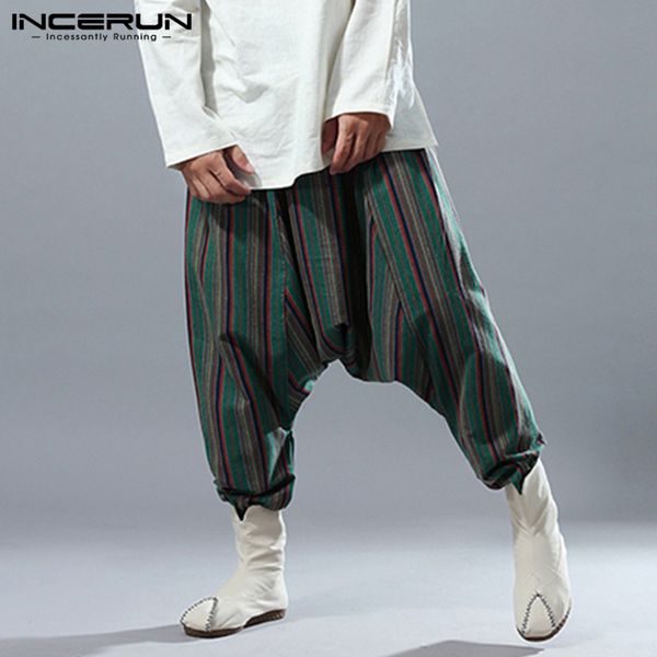 incerun fashion mens harem pants striped cotton linen casual loose pants men hip-hop drop crotch joggers nepal trousers men 2019, Black
incerun fashion mens harem pants striped cotton linen casual loose pants men hip-hop drop crotch joggers nepal trousers men 2019, Black